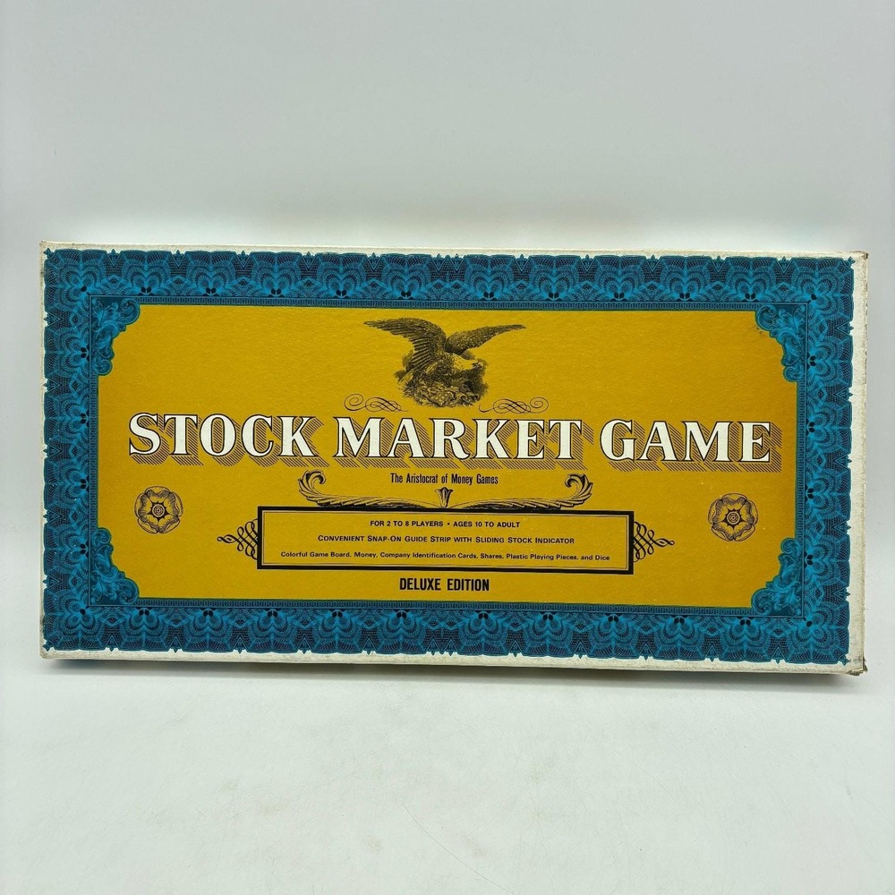 Stock Market Game Whitman Deluxe Edition 1968 Vintage Finance Trading Complete
